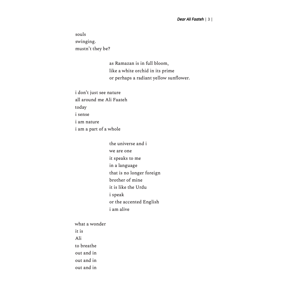 Dear Ali Faateh - Meezan Zahra Khwaja