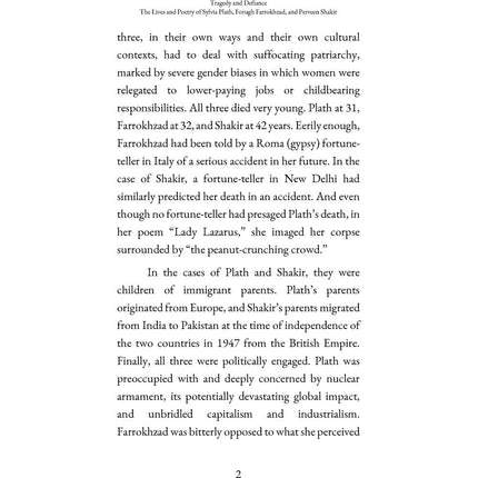 Tragedy and Defiance: The Lives and Poetry of Sylvia Plath, Forugh Farrokhzad, and Perveen Shakir - Mahmood Ali Ayub (Paperback)