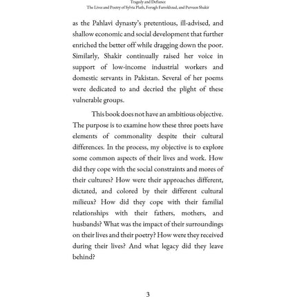 Tragedy and Defiance: The Lives and Poetry of Sylvia Plath, Forugh Farrokhzad, and Perveen Shakir - Mahmood Ali Ayub (Paperback)