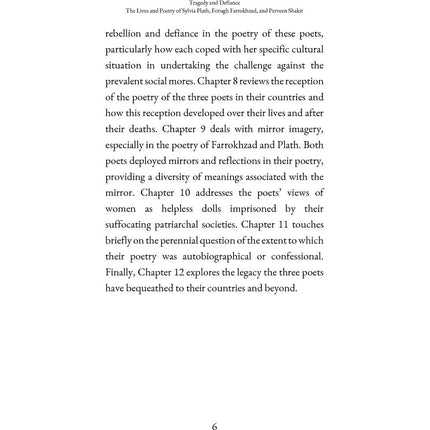 Tragedy and Defiance: The Lives and Poetry of Sylvia Plath, Forugh Farrokhzad, and Perveen Shakir - Mahmood Ali Ayub (Paperback)