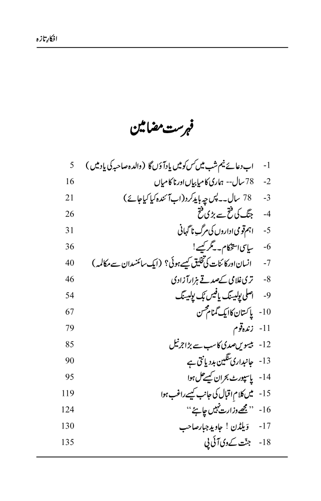 Afkaar-e-Taza - Zulfiqar Ahmad Cheema (Signed copy)