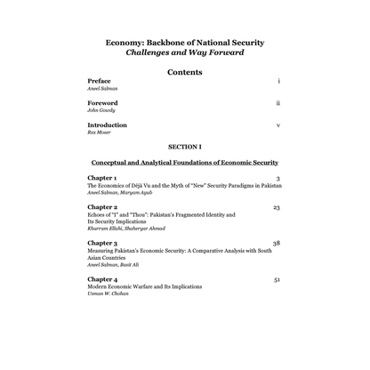 Economy: Backbone of National Security - Challenges and Way Forward