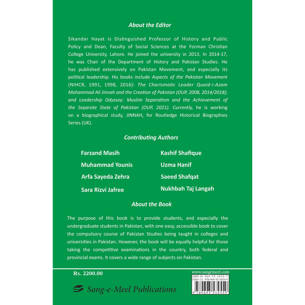 Pakistan Studies: A Book of Readings - Sikandar Hayat