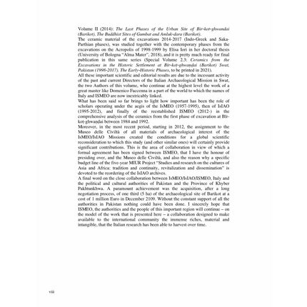 Ceramics from the excavations In the historic settlement At Bīr-Koṭ-Ghwaṇḍai (barikot) Swat, Pakistan (1984-1992) - Pierfrancesco Callieri and Luca M. Olivieri - Sang-e-meel Publications