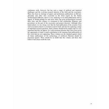 Ceramics from the excavations In the historic settlement At Bīr-Koṭ-Ghwaṇḍai (barikot) Swat, Pakistan (1984-1992) - Pierfrancesco Callieri and Luca M. Olivieri - Sang-e-meel Publications