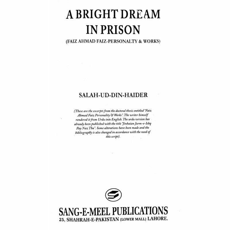 A Bright Dream In Prison -  Books -  Sang-e-meel Publications.